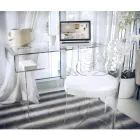 Doorzichtig plexiglas bureau met plank Made in Italy - Studiorum Viadurini