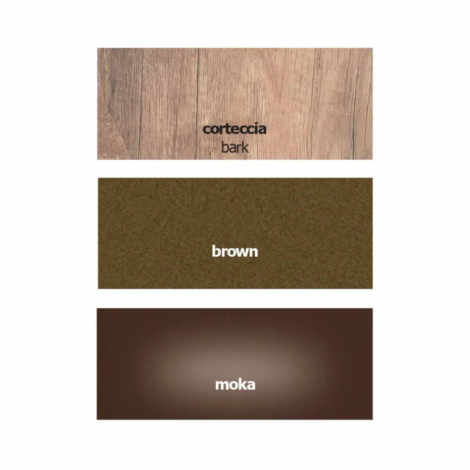 Modern bureau in metaal en melamine met lade Made in Italy - Iridio Viadurini