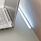 Hangend bureau in kristal met metalen structuur Made in Italy - Silicium Viadurini