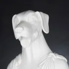 Wit handgemaakt keramisch beeld 100% Made in Italy Fabas 1 Viadurini
