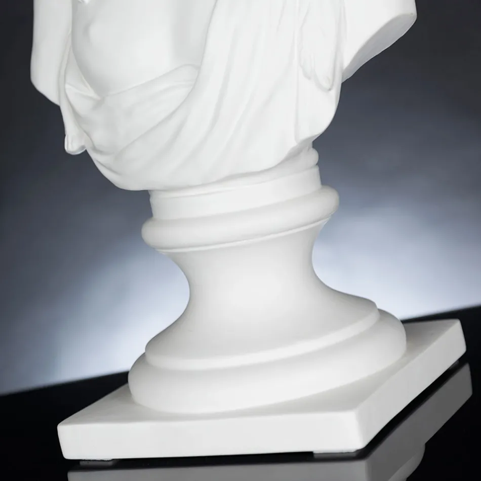 Wit handgemaakt keramisch beeld 100% Made in Italy Fabas 1 Viadurini