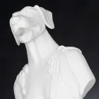 Wit handgemaakt keramisch beeld 100% Made in Italy Fabas 1 Viadurini