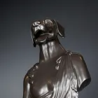 Zwart ambachtelijk keramisch beeld 100% Made in Italy Fabas 2 Viadurini