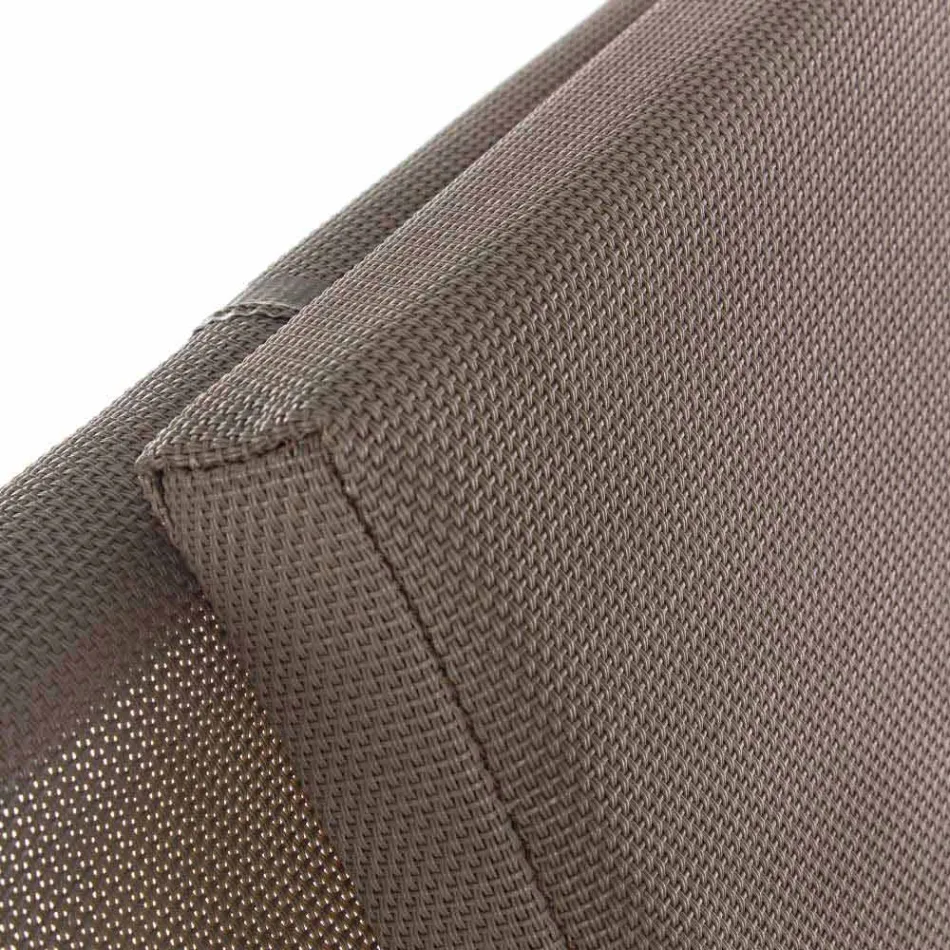 Outdoor ligstoel in aluminium met zitting in textileen, 4 stuks - Kailua Viadurini