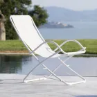 Opvouwbare tuinligstoel in gegalvaniseerd staal Made in Italy 2 stuks - Hobbit Viadurini