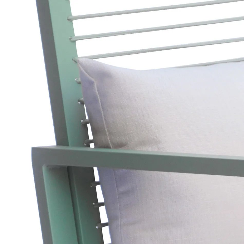 Buitenschommelstoel van aluminium met gevoerd kussen - Brontolo Viadurini