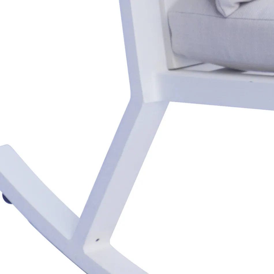 Buitenschommelstoel van aluminium met gevoerd kussen - Brontolo Viadurini