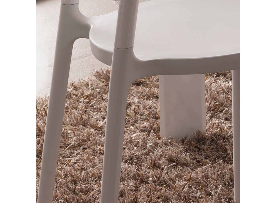 Witte stoel met een modern design Derulo Viadurini