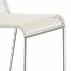 Witte design tuinstoel van staal en PVC Made in Italy - Madagaskar Viadurini