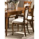 Klassieke gestoffeerde stoel in walnoot of wit hout Made in Italy - Caligola Viadurini