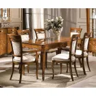 Klassieke gestoffeerde stoel in walnoot of wit hout Made in Italy - Caligola Viadurini