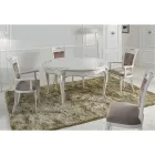 Klassieke gestoffeerde stoel in walnoot of wit hout Made in Italy - Caligola Viadurini