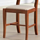 Klassieke stoel in hout en zitting in stofdesign Made in Italy - Baptiste Viadurini