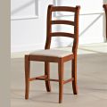 Klassieke stoel in hout en zitting in stofdesign Made in Italy - Baptiste