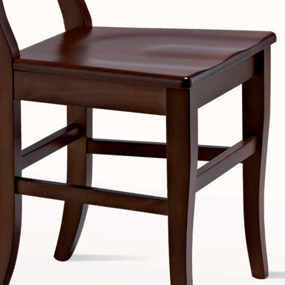 Klassieke stoel in massief beukenhouten design Made in Italy - Claudie Viadurini