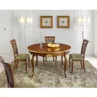 Klassieke walnoothouten stoel met gewatteerde zitting Made in Italy - Baroque Viadurini