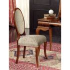 Klassieke stoel hout en stof met of zonder armleuningen Made in Italy - Ellie Viadurini