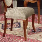 Klassieke stoel hout en stof met of zonder armleuningen Made in Italy - Ellie Viadurini