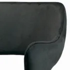 Stoel met armleuningen volledig gestoffeerd en stalen poten - Ravenna Viadurini