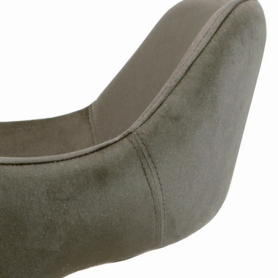 Stoel met armleuningen volledig gestoffeerd en stalen poten - Ravenna Viadurini