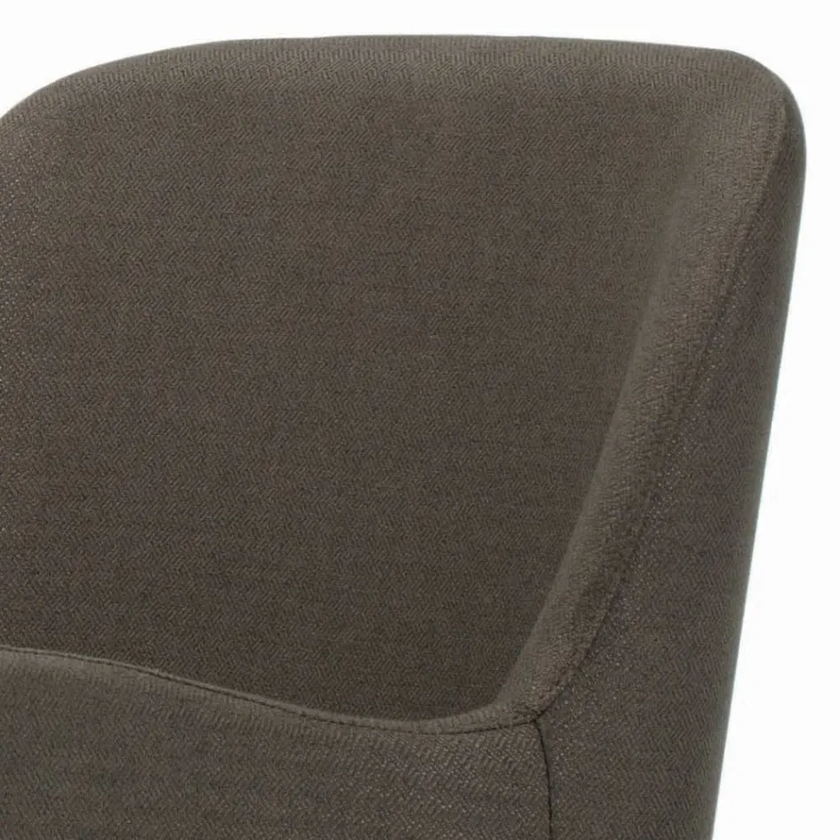 Stoel met armleuningen met houten poten en gewatteerde zitting Made in Italy - Bari Viadurini