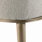 Stoel met armleuningen met gestoffeerde zitting en stalen poten Made in Italy - Ascoli Viadurini