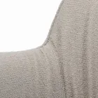 Stoel met armleuningen met gestoffeerde zitting en stalen poten Made in Italy - Ascoli Viadurini