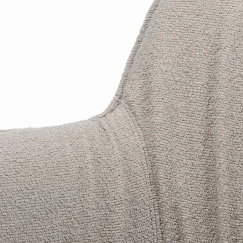 Stoel met armleuningen met gestoffeerde zitting en stalen poten Made in Italy - Ascoli Viadurini