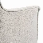 Stoel met armleuningen met gestoffeerde zitting en stalen poten Made in Italy - Ascoli Viadurini