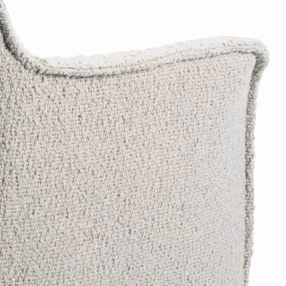 Stoel met armleuningen met gestoffeerde zitting en stalen poten Made in Italy - Ascoli Viadurini