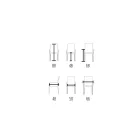 Stoel met armleuningen bekleed met ivoorleer Made in Italy - Shell Viadurini