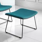 Stoel met voetsteun van vulcanostof en metalen poten Made in Italy - Amane Viadurini