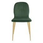 Stoel met monocoque stoffen zitting en conische poten Made in Italy - Nezoku Viadurini