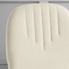 Stoel met monocoque stoffen zitting en conische poten Made in Italy - Nezoku Viadurini