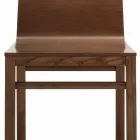 Stoel met essenstructuur en eikenhouten schaal Made in Italy - Emilia Viadurini