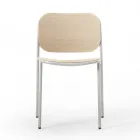 Keukenstoel in hout en geverfd metaal Made in Italy 2 stuks - Saffia Viadurini