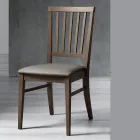 Keukenstoel massief beukenhout en ecoleer Italiaans design - Rosita Viadurini