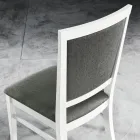 Design keukenstoel in beukenhout en moderne stijl stof - Taver Viadurini