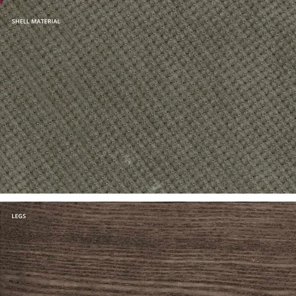 Design keukenstoel in hout en stof gemaakt in Italië, Egizia Viadurini