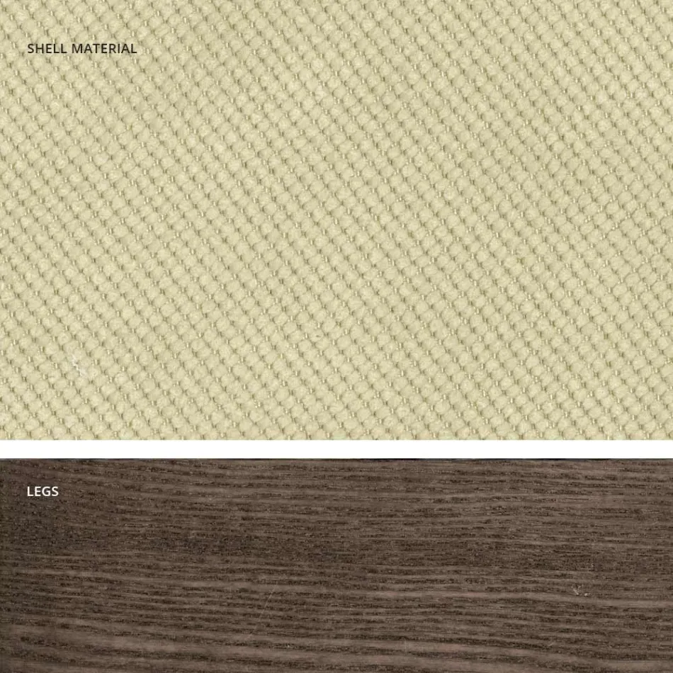 Design keukenstoel in hout en stof gemaakt in Italië, Egizia Viadurini