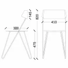 Handgemaakte keukenstoel in hout en edelstaal Made in Italy - Granada Viadurini
