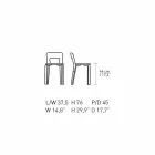 Keukenstoel in natuurlijk gebogen beukenhout Gemaakt in Italië - Cassiopea Viadurini