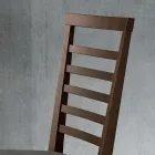 Keukenstoel in hout en zitting in Italiaanse designstof - Jeanine Viadurini