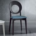 Keukenstoel in hout en stof Modern design Made in Italy - Marrine