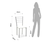 Keukenstoel in synthetisch leer en geverfd metaal 4 stuks - Remida Viadurini