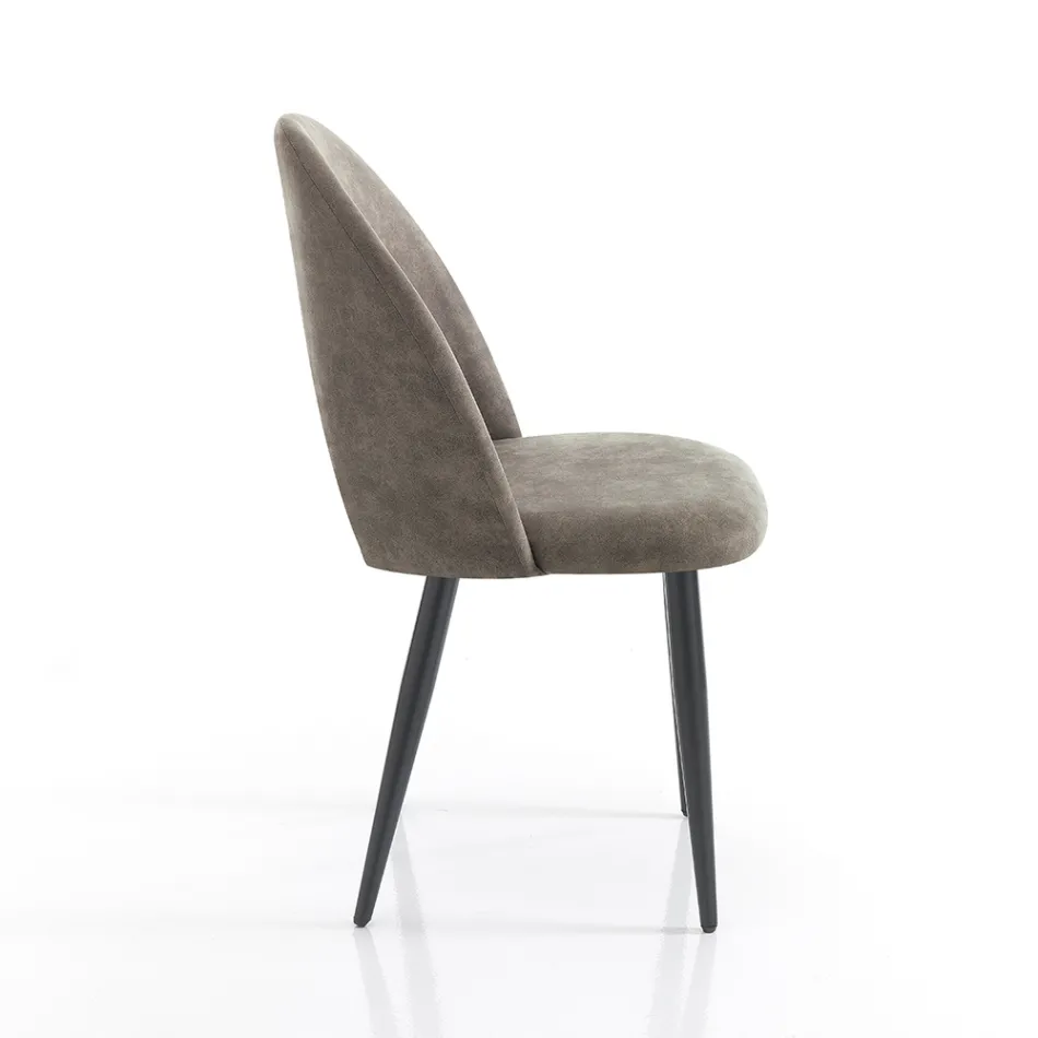 Keukenstoel in verouderd effect synthetisch leer 4 stuks - Renetta Viadurini