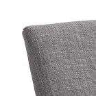 Keukenstoel in grijze stof met metalen onderstel 2 stuks - Shutter Viadurini