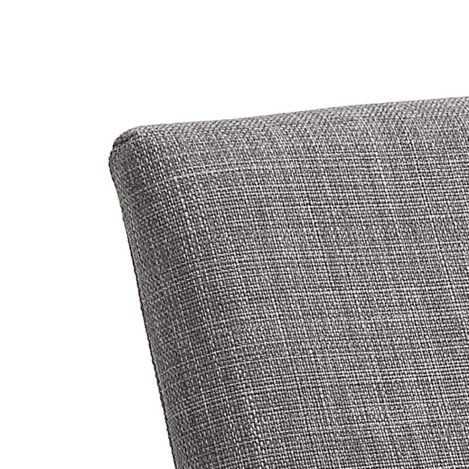 Keukenstoel in grijze stof met metalen onderstel 2 stuks - Shutter Viadurini