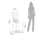 Keukenstoel volledig gestoffeerd in 2-delig synthetisch leer - Atenea Viadurini