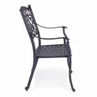 Stapelbare buitenstoel in wit of antraciet aluminium, 4 stuks - Ode Viadurini